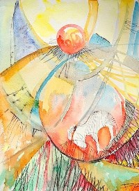 Paolo Bortoli, Victimae paschali laudes, acquarello su carta, 2015.