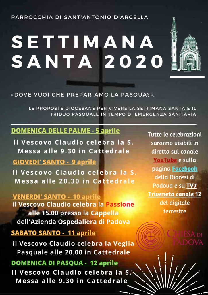 Settimana Santa 2020 Diocesi di Padova